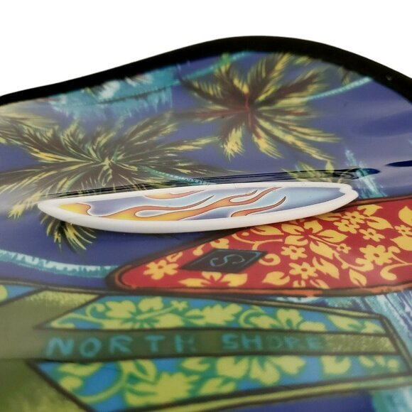 Vinyl Baby Infant Bib Mini Maniacs Slick Surf Ocean Tropical Palm Vegan Leather - Picture 6 of 8